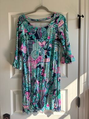 Multicolor Floral Scoop-Neck Lilly Pulitzer Dress